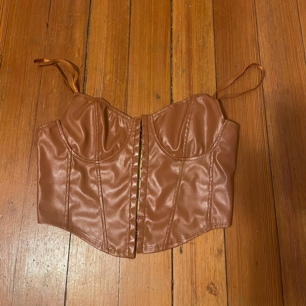 Leather corset